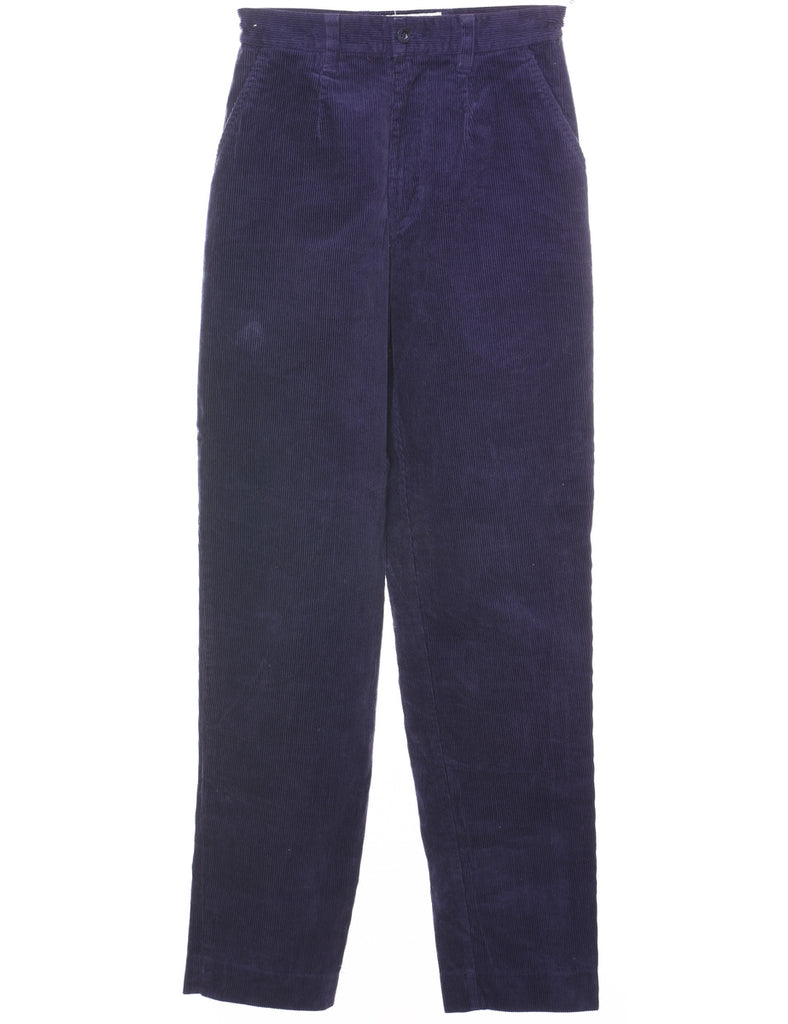 Purple Tapered 1990s Corduroy Trousers - W24 L31