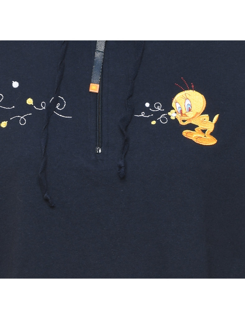 Quarter-Zip Looney Tunes Sweatshirt - L