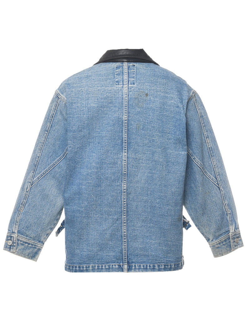 Rafaella 1990s Contrast Collar Denim Jacket - S