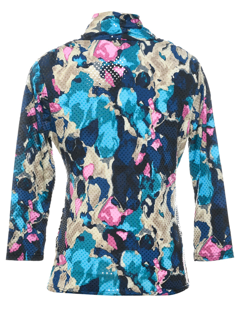 Rafaella Abstract Print Evening Top - M