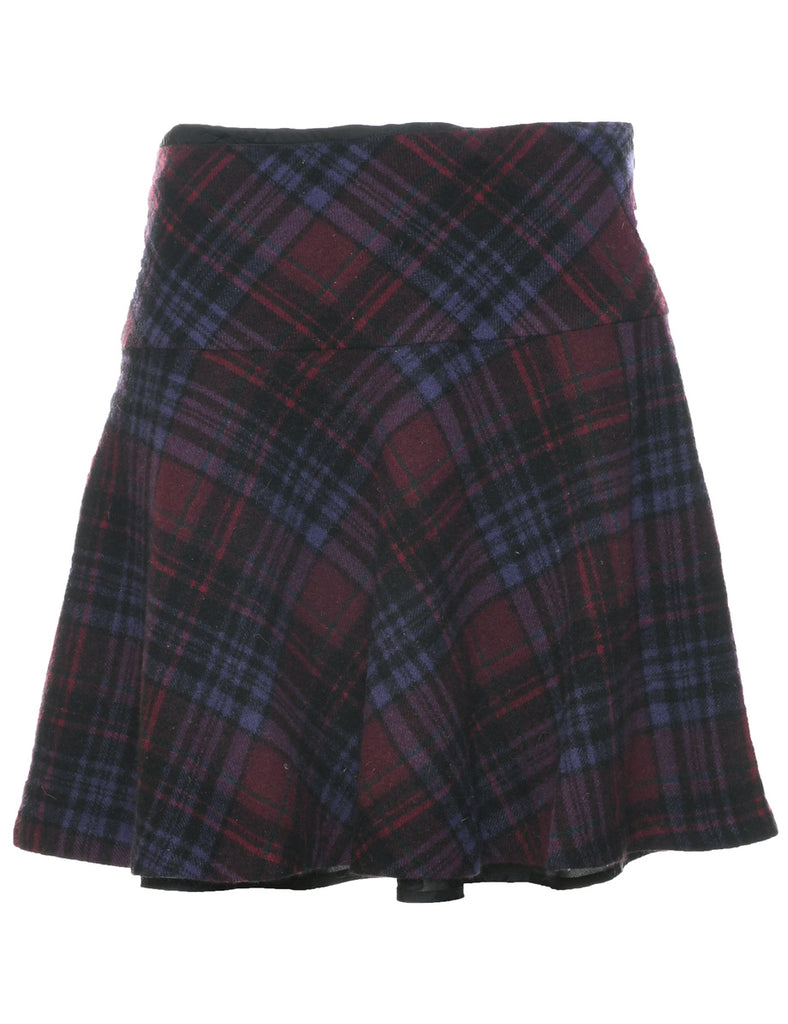 Ralph Lauren Checked A-line Skirt - M