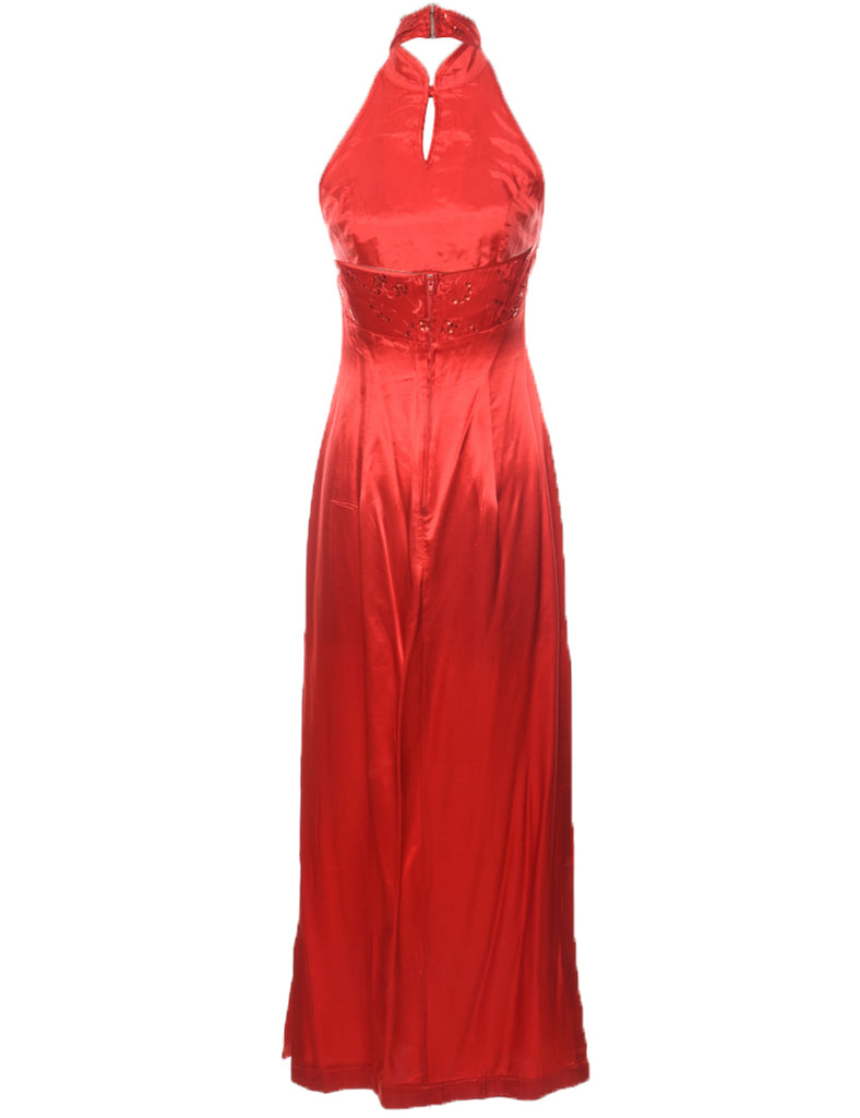 Red 1990s Evening Dress  - XS