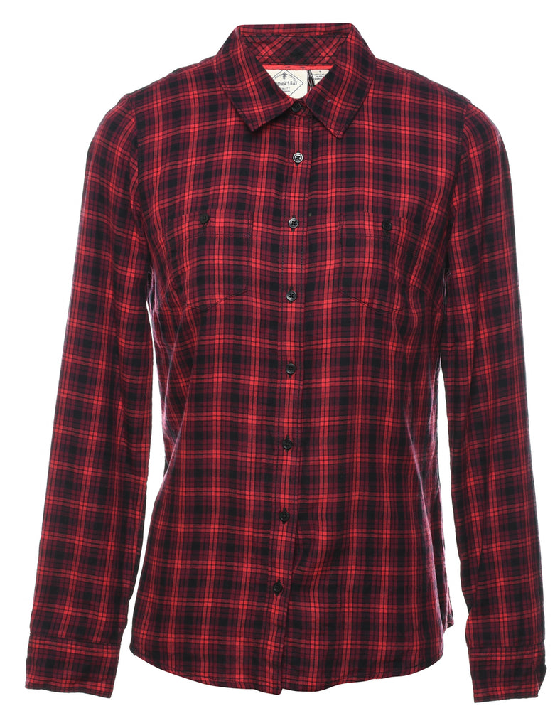 Red & Black Checked Shirt - S