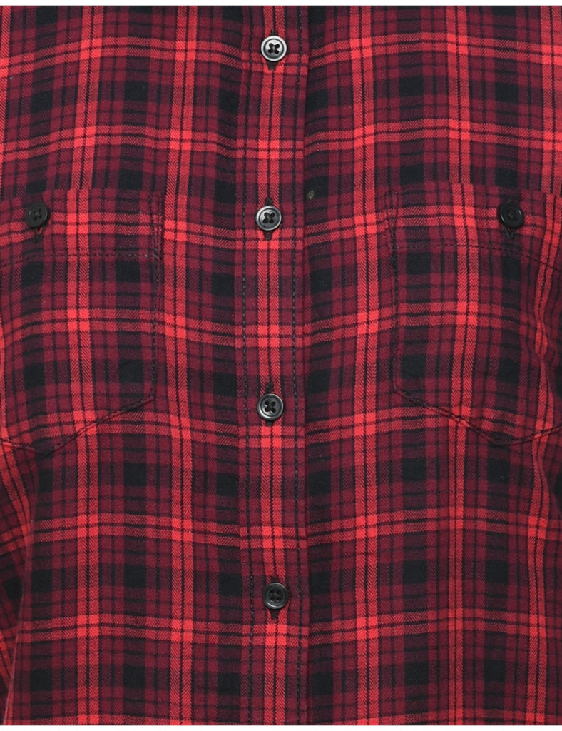 Red & Black Checked Shirt - S