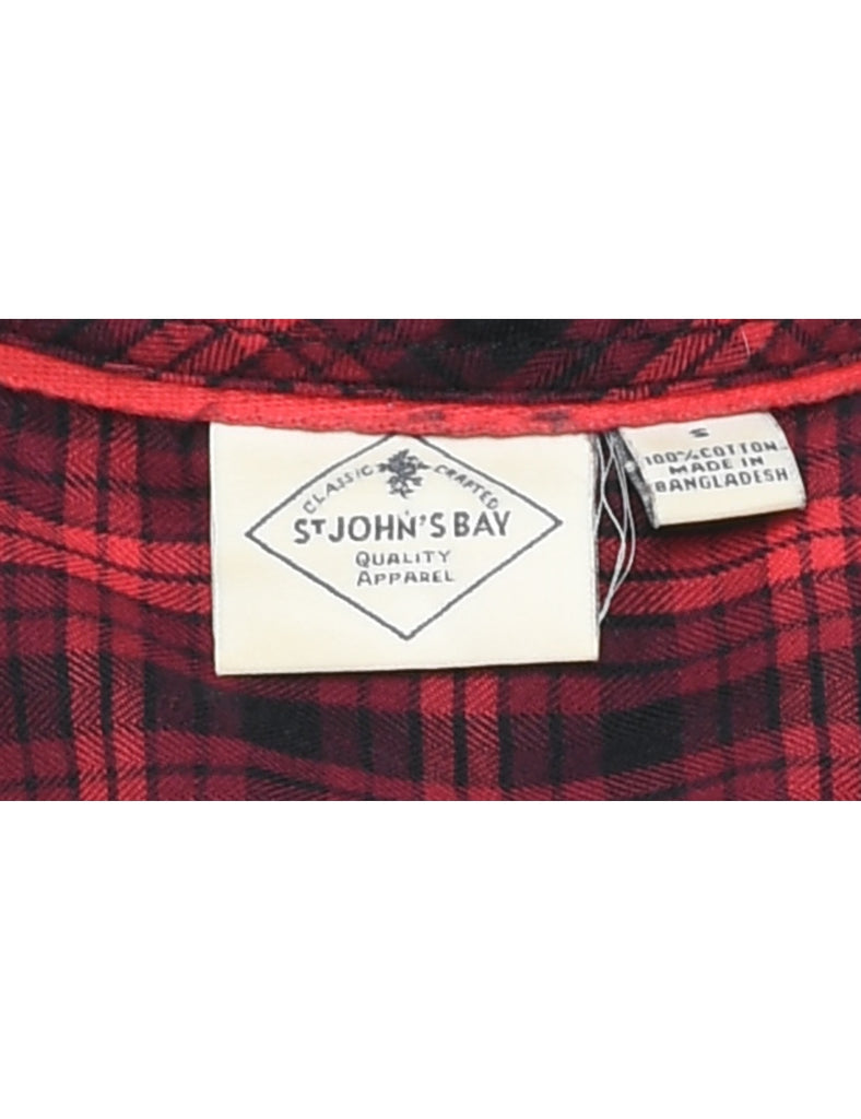 Red & Black Checked Shirt - S