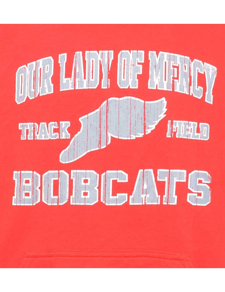 Red Bobcats Hoodie - L