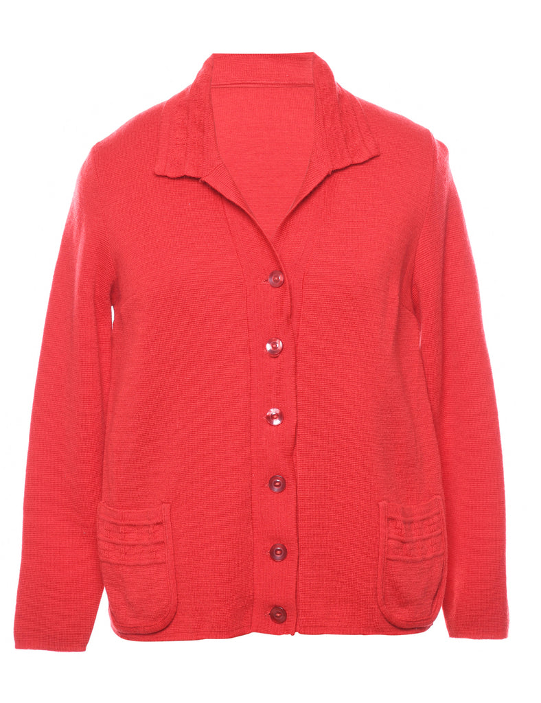 Red Cardigan - M