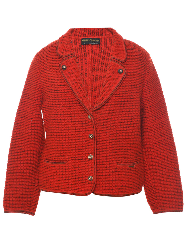 Red Cardigan - M