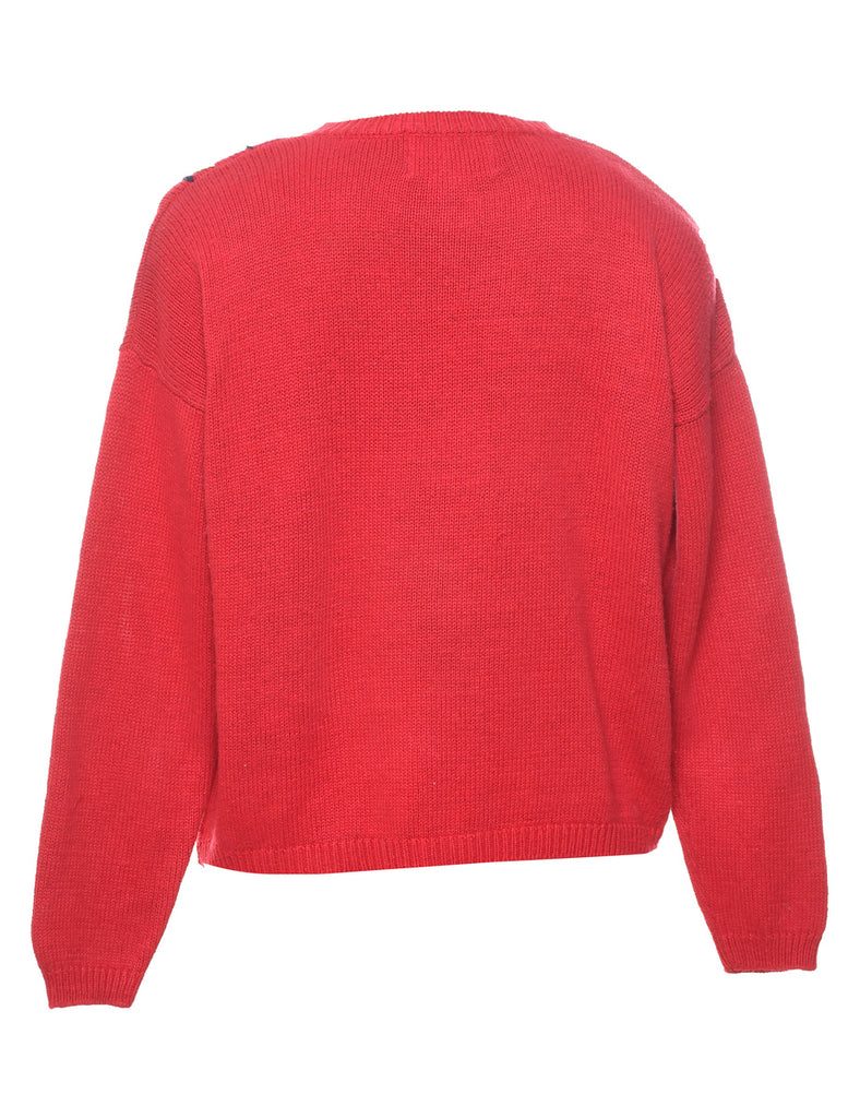 Red Christmas Cardigan - S