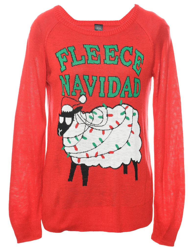 Red Christmas Jumper - M