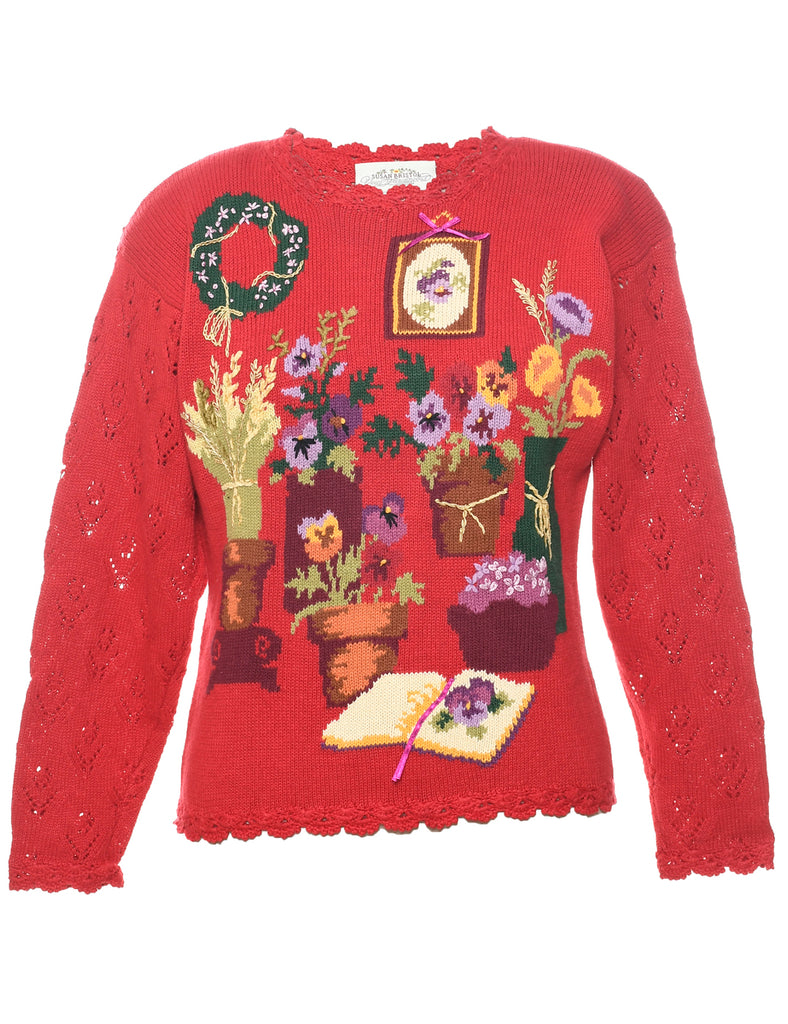 Red Christmas Jumper - S