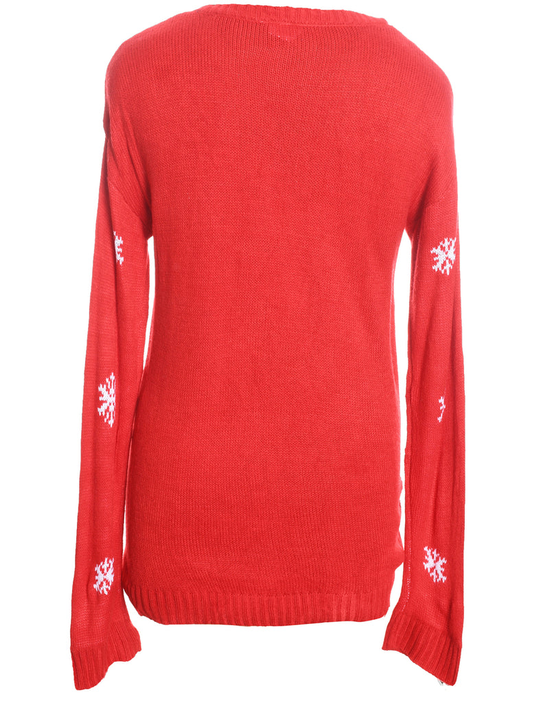 Red Christmas Jumper - L