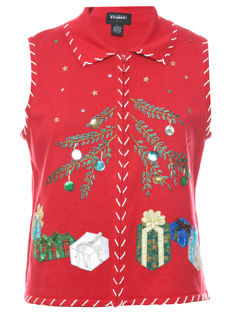 Red Christmas Vest - XL