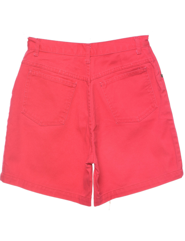 Red Denim Shorts - W26 L6