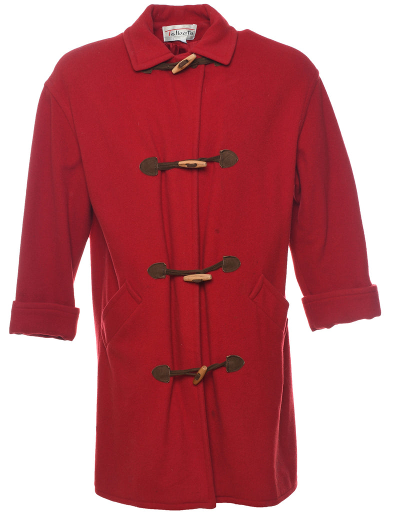 Red Duffle Coat - M