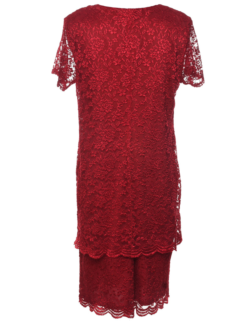 Red Evening Dress - L