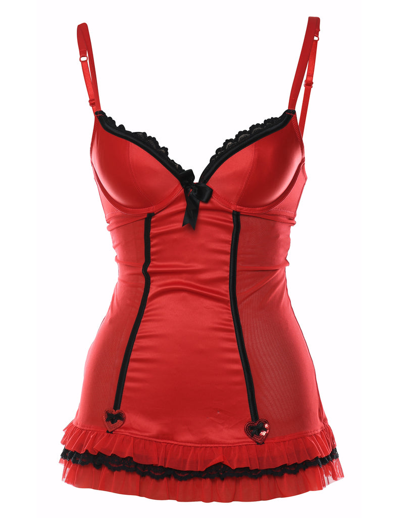 Red Lace Babydoll - XS