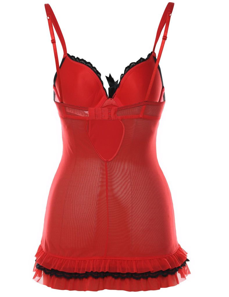 Red Lace Babydoll - XS