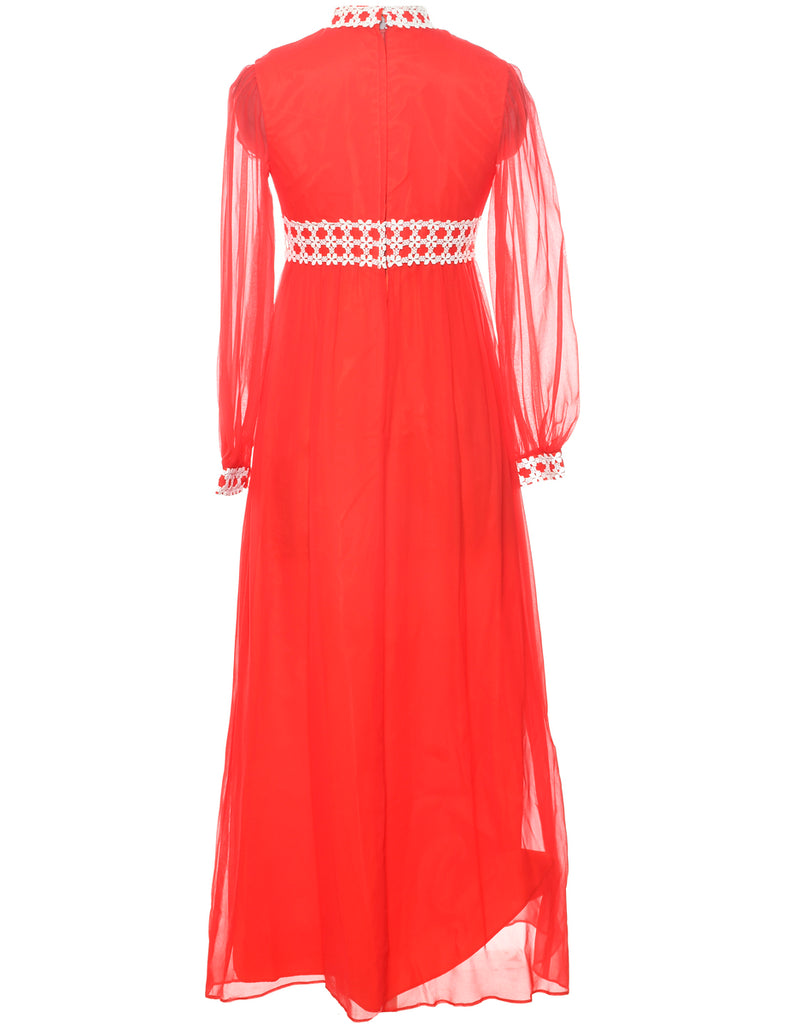 Red Maxi Dress - XS