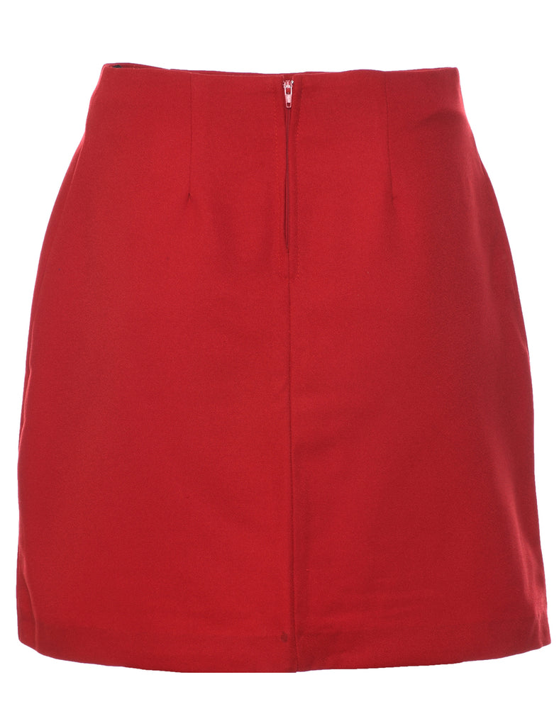 Red Pencil Skirt - M