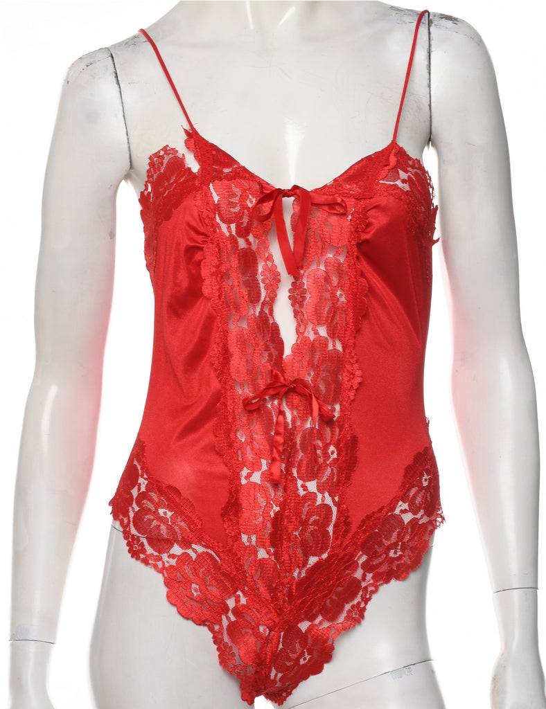 Red Showgirl Leotard - M