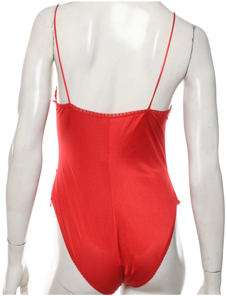 Red Showgirl Leotard - M