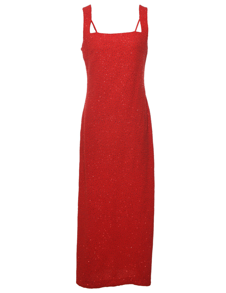 Red Sparkly Evening Dress - M