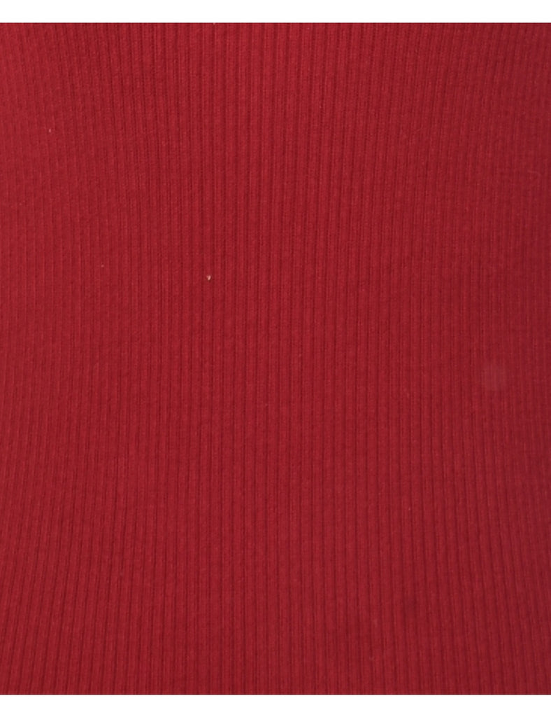 Red Turtleneck Jumper - M