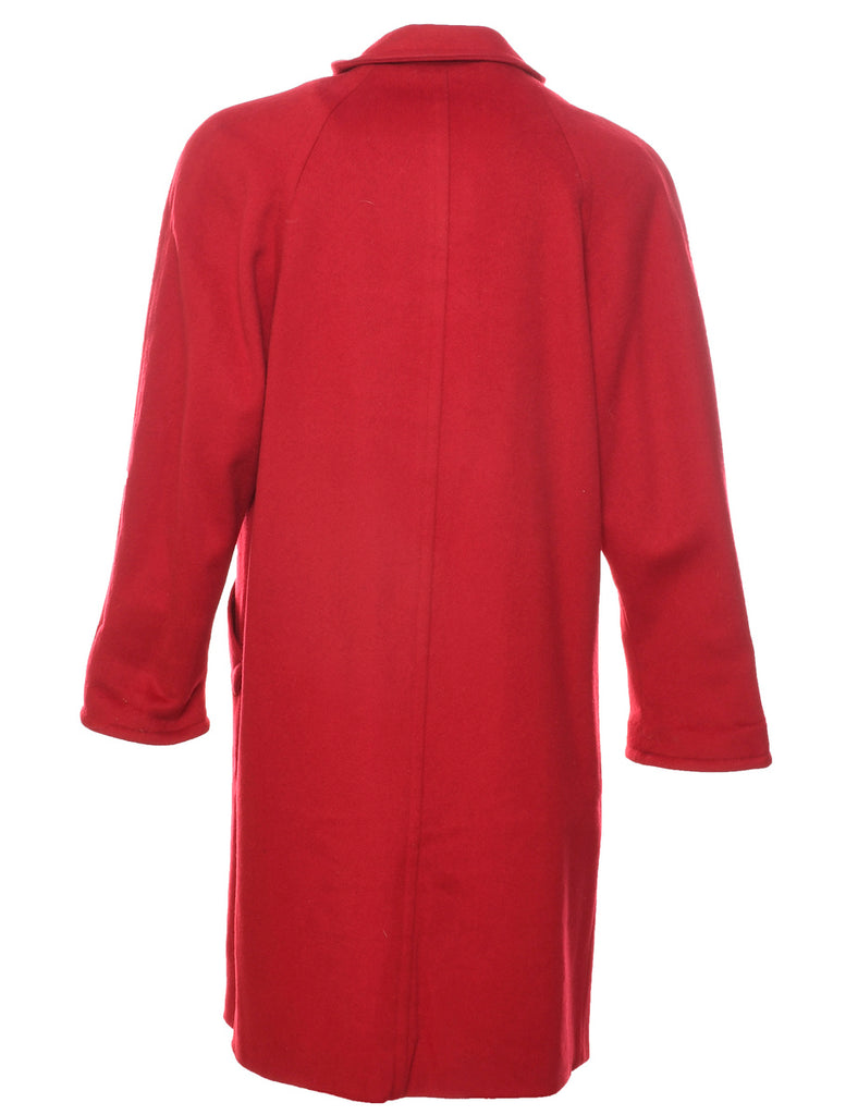 Red Wool Coat - L