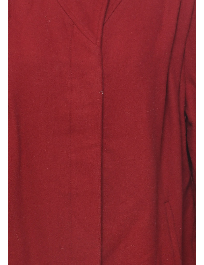 Red Wool Coat - L