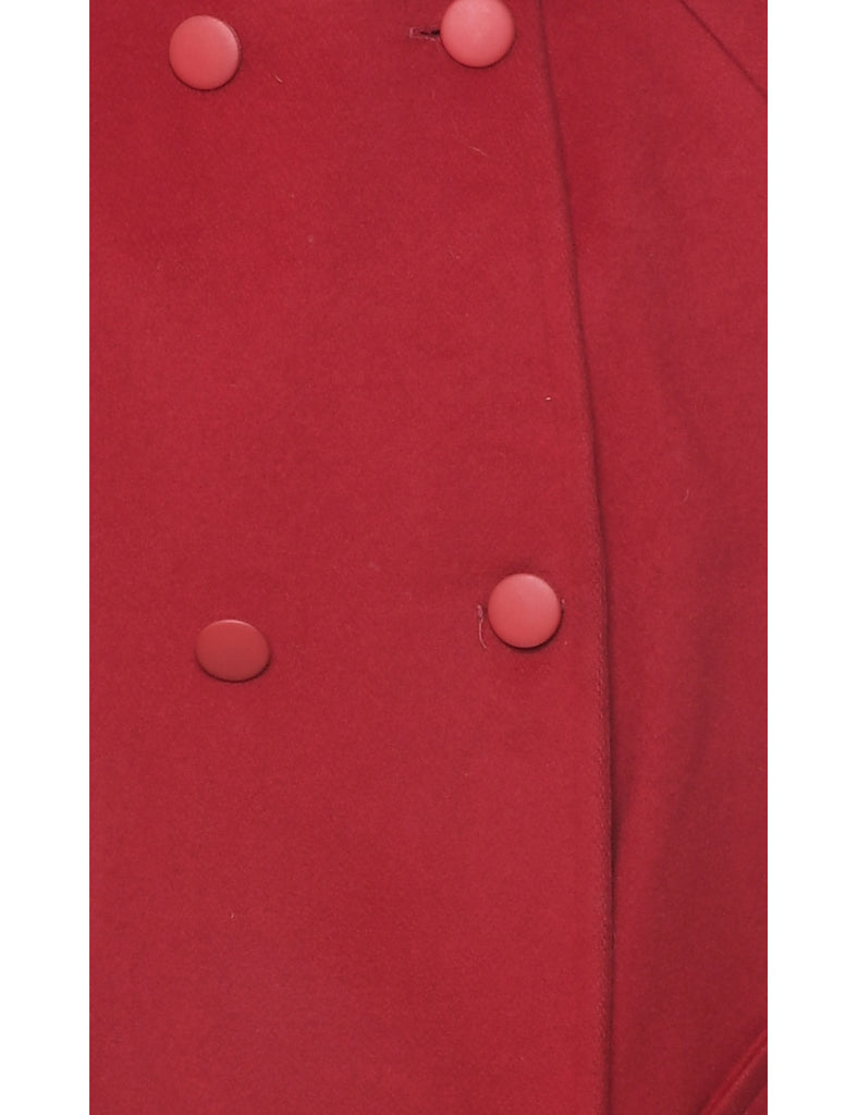 Red Wool Coat - L