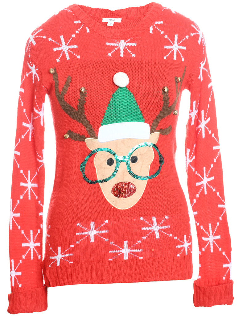 Reindeer Christmas Jumper - XS