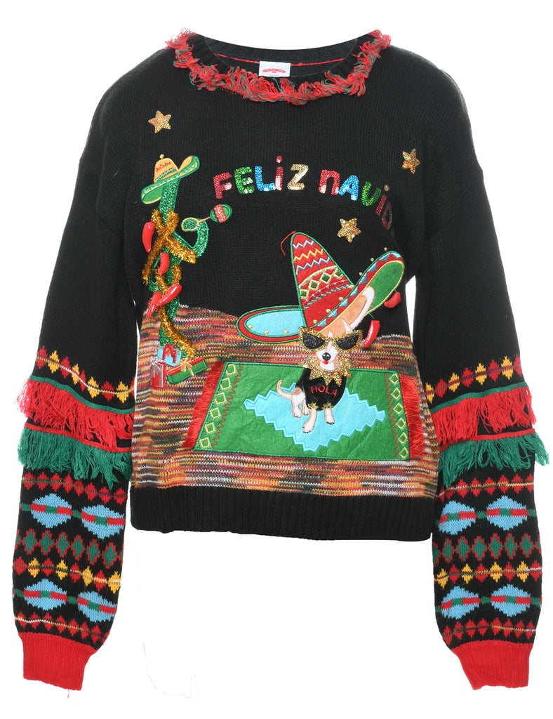 Reindeer Christmas Jumper - S