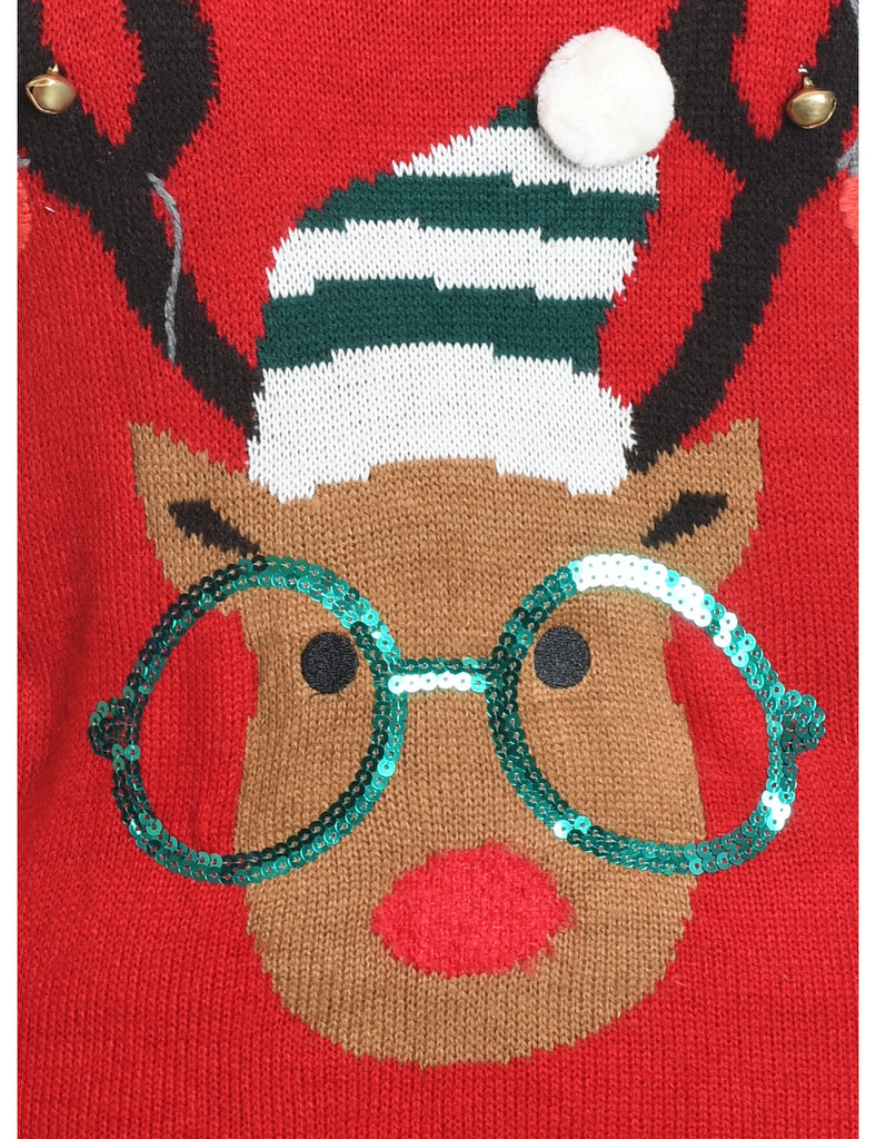 Reindeer Christmas Jumper - M