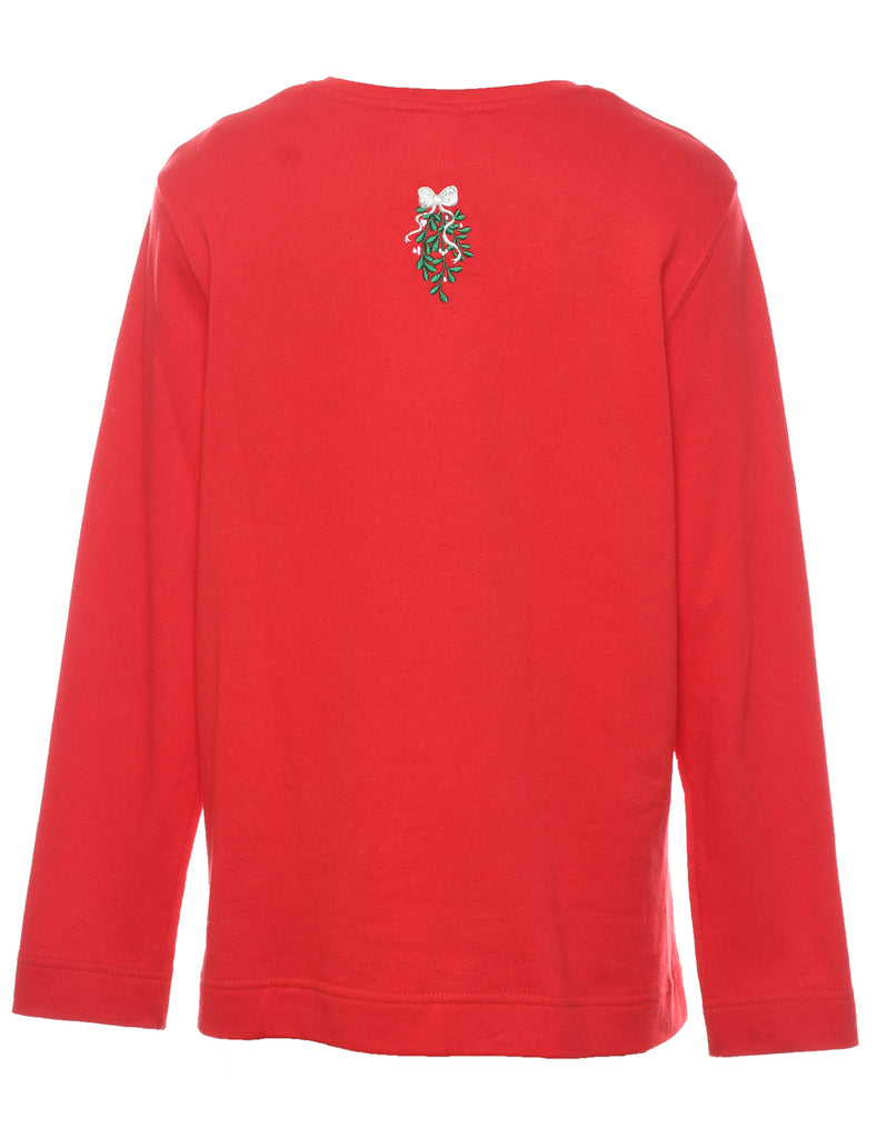 Reindeer Christmas Sweatshirt - L