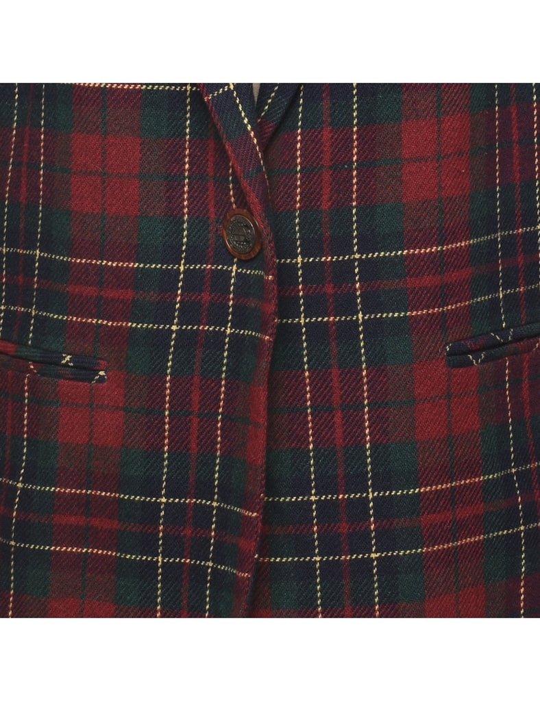 Sag Harbor Tartan 1990s Blazer - M