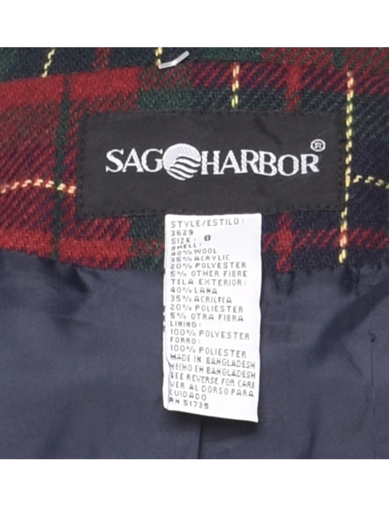 Sag Harbor Tartan 1990s Blazer - M