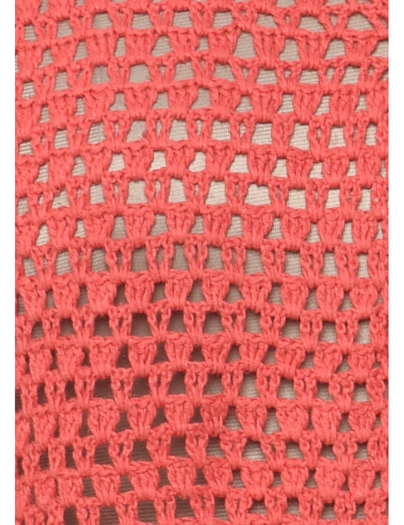 Salmon Pink Cardigan - M