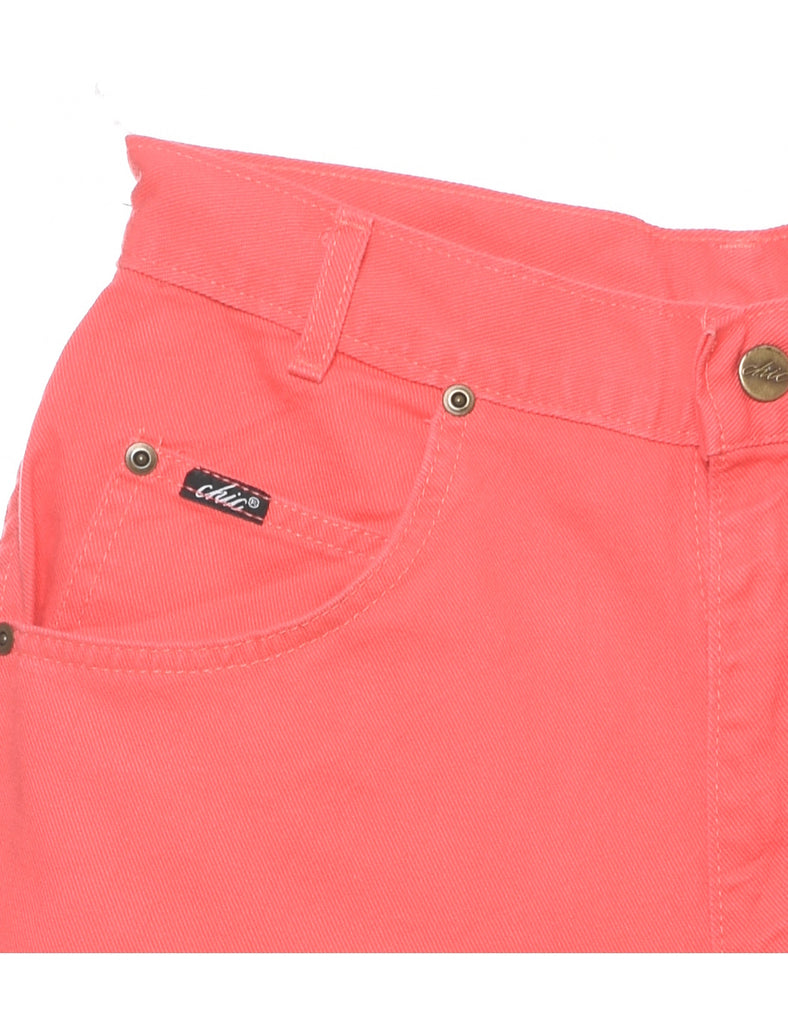 Salmon Pink Denim Shorts - W28 L6