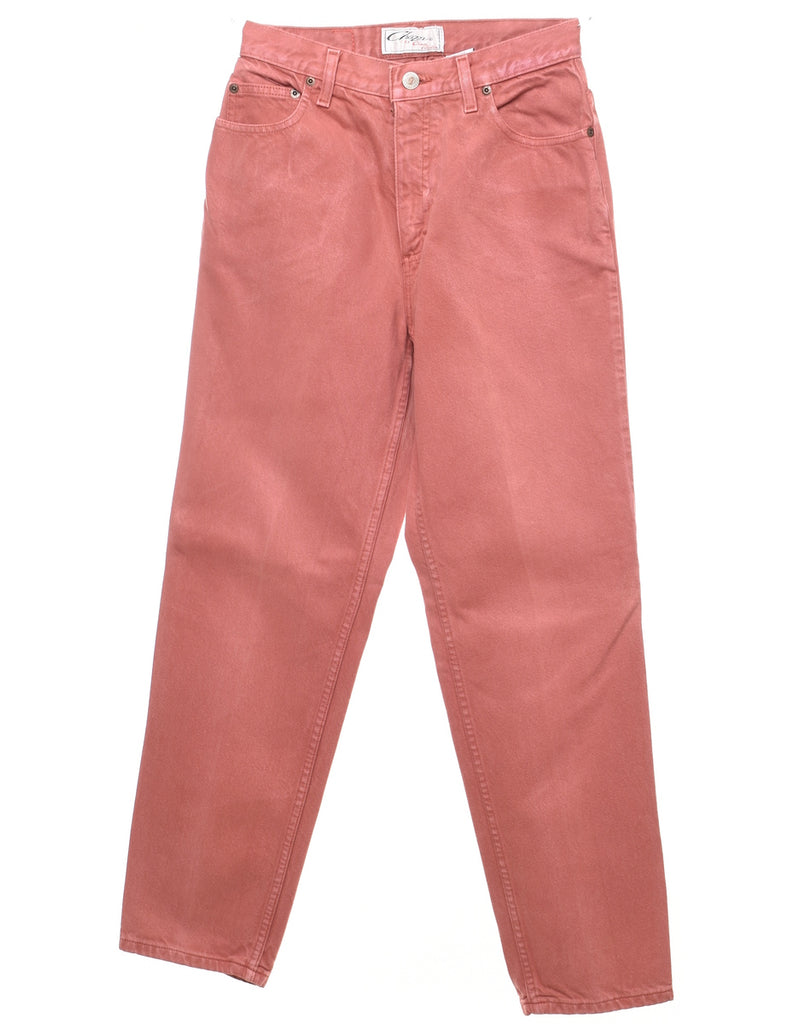 Salmon Pink Tapered Jeans - W26 L28