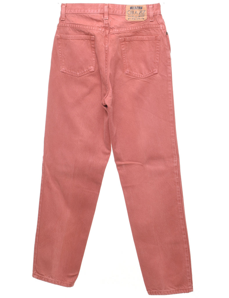 Salmon Pink Tapered Jeans - W26 L28