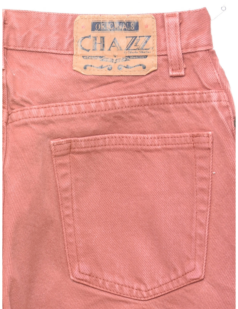 Salmon Pink Tapered Jeans - W26 L28