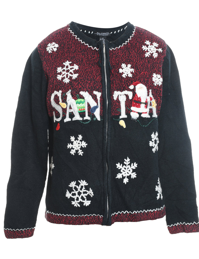 Santa Claus Christmas Cardigan - M