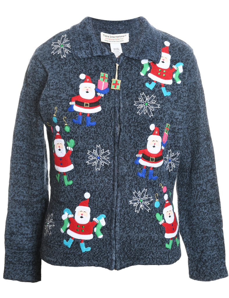 Santa Claus Christmas Cardigan - M