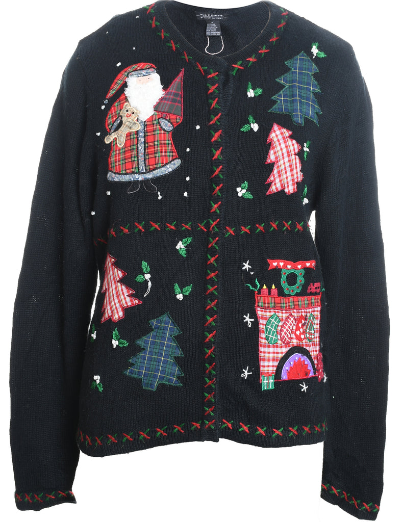 Santa Claus Christmas Cardigan - M