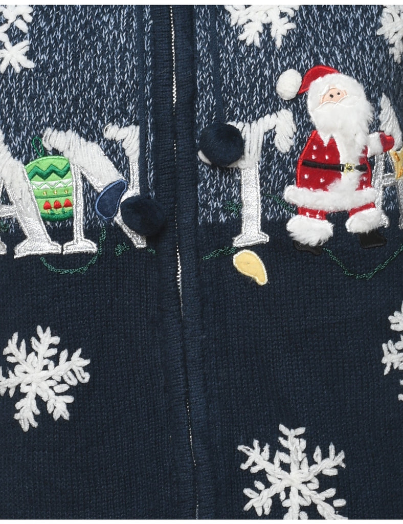 Santa Claus Christmas Cardigan - S