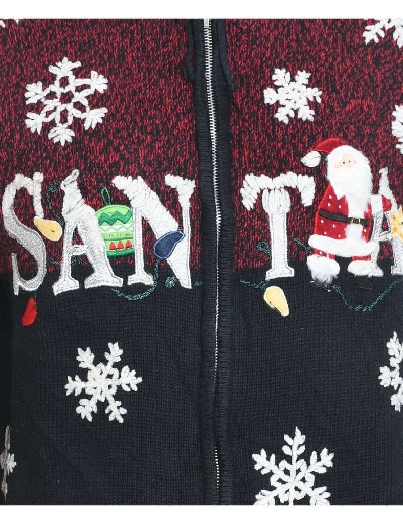 Santa Claus Christmas Cardigan - M