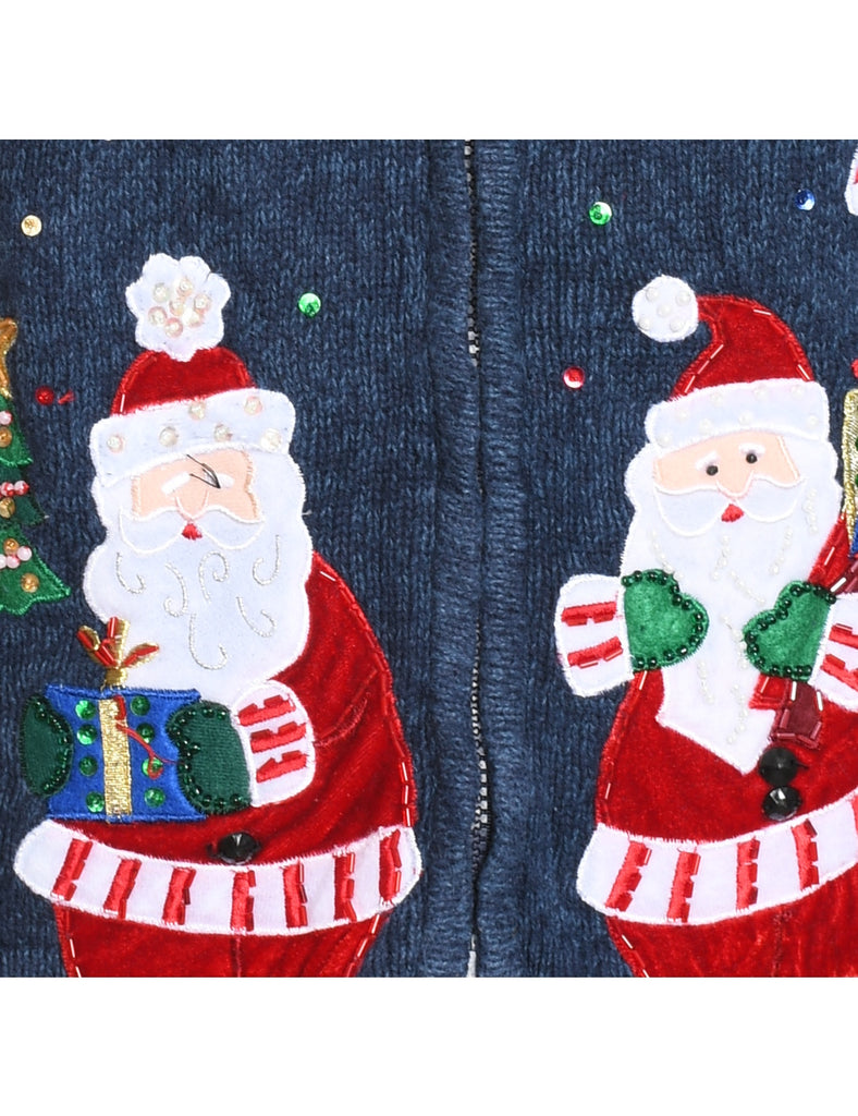 Santa Claus Christmas Cardigan - M