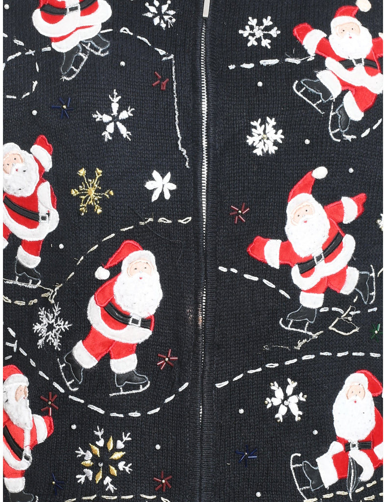 Santa Claus Christmas Cardigan - L