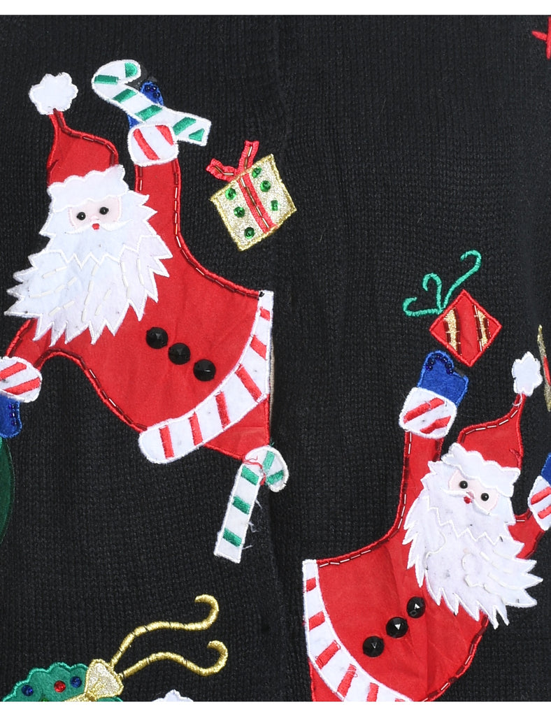 Santa Claus Christmas Cardigan - L